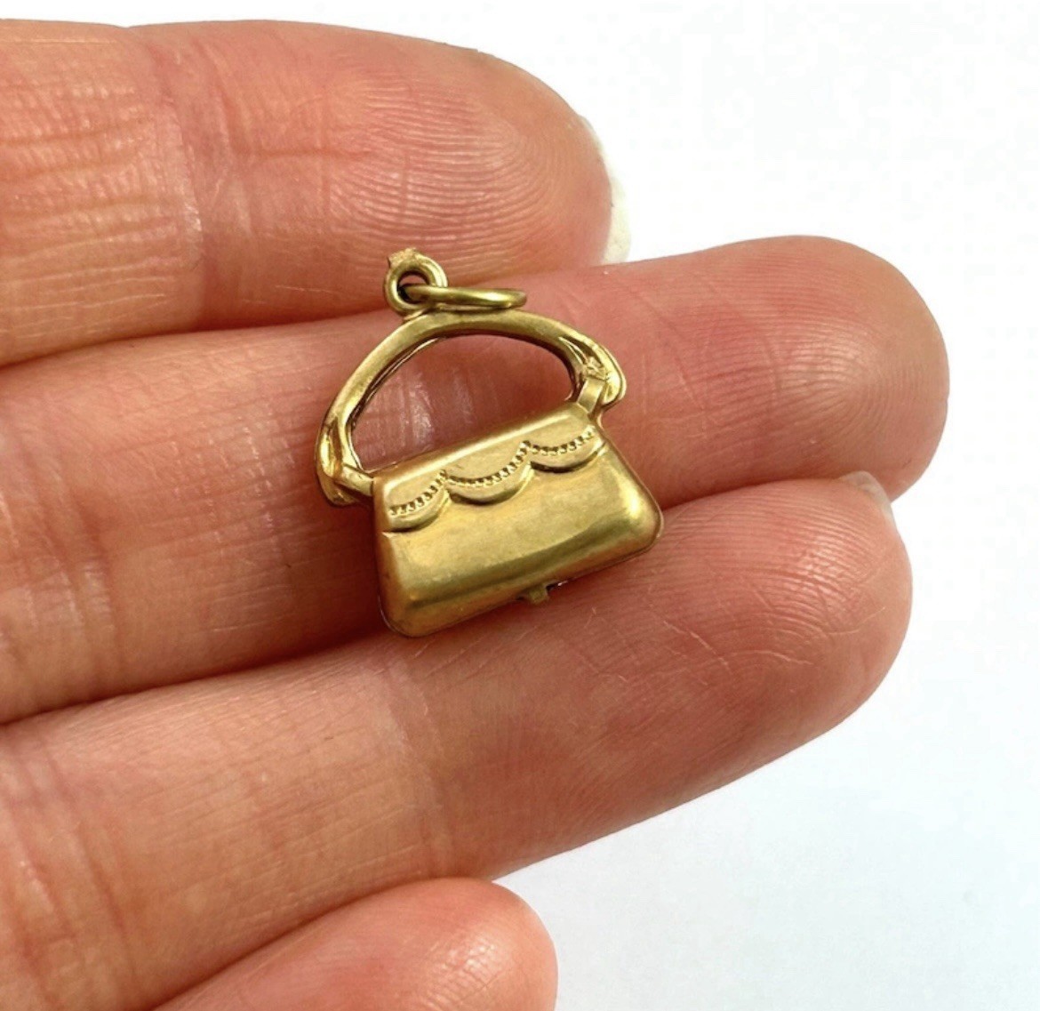 Vintage Charm Pendant Brass Purse Charm Vintage Jewelry Charm For Women Gift