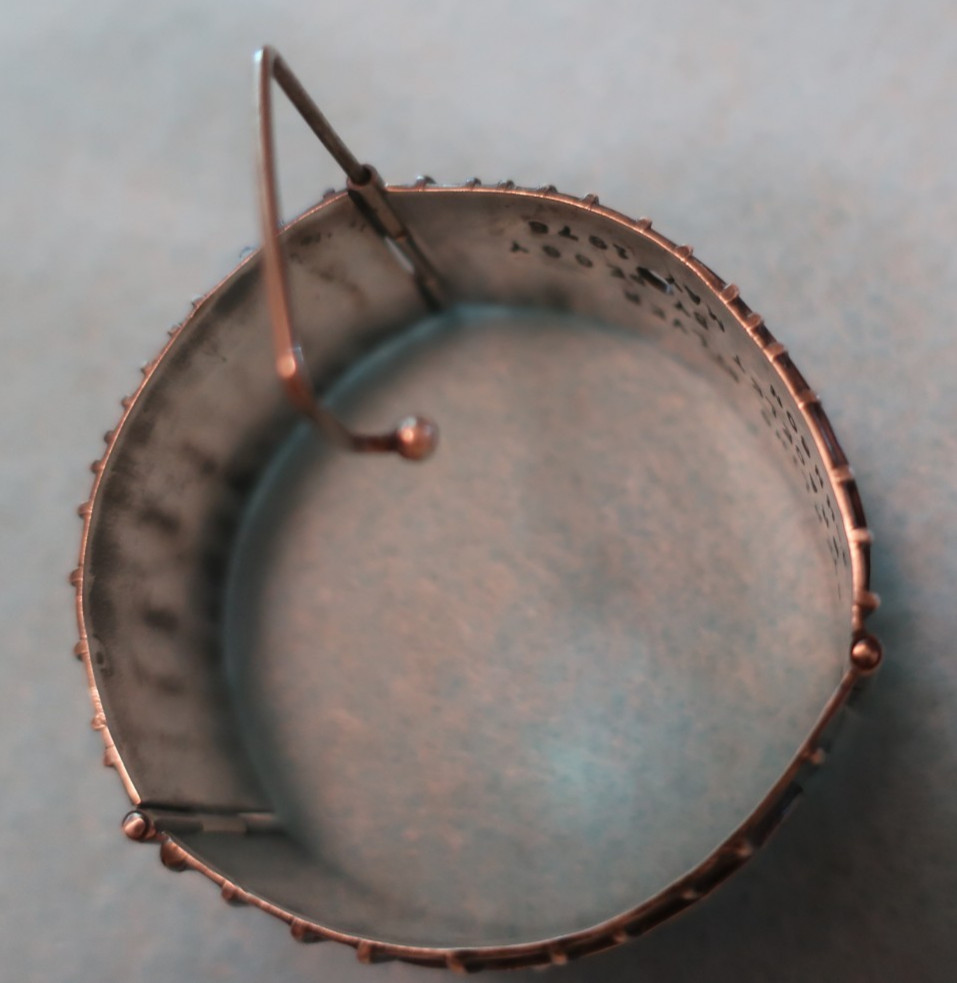Vintage Segmented Sterling Cuff Bracelet; Made in USA by Peggy Johnson, May 1978