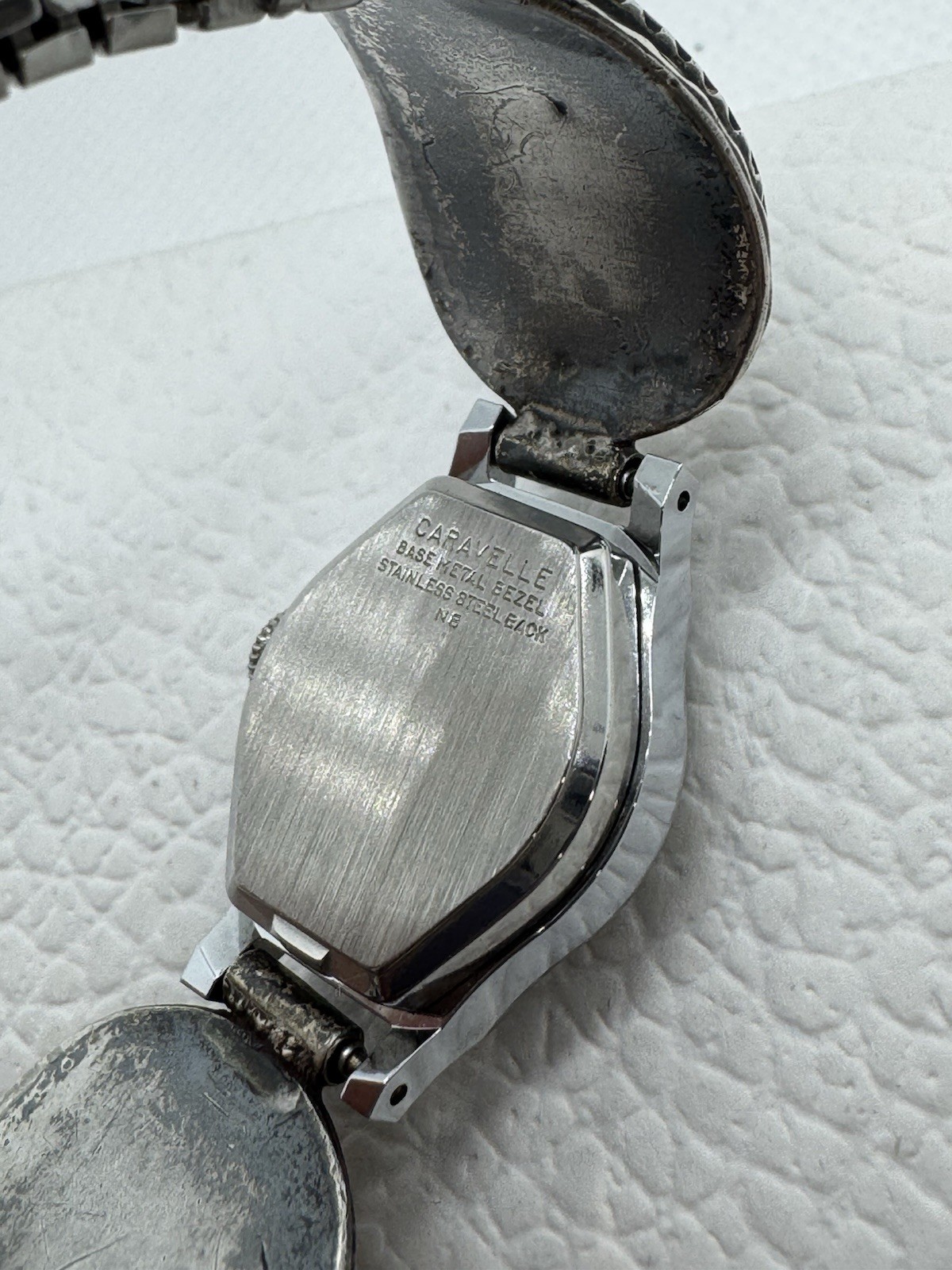 Sterling Silver CORAL Coral Unsigned Watch Tips 925 w/ Untested Watch Shadow Box