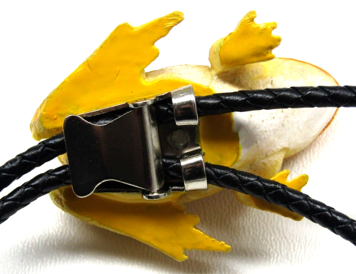 Handmade Tree Frog Bolo Tie Leather Western Mens Multicolor Retro Accessory Gift