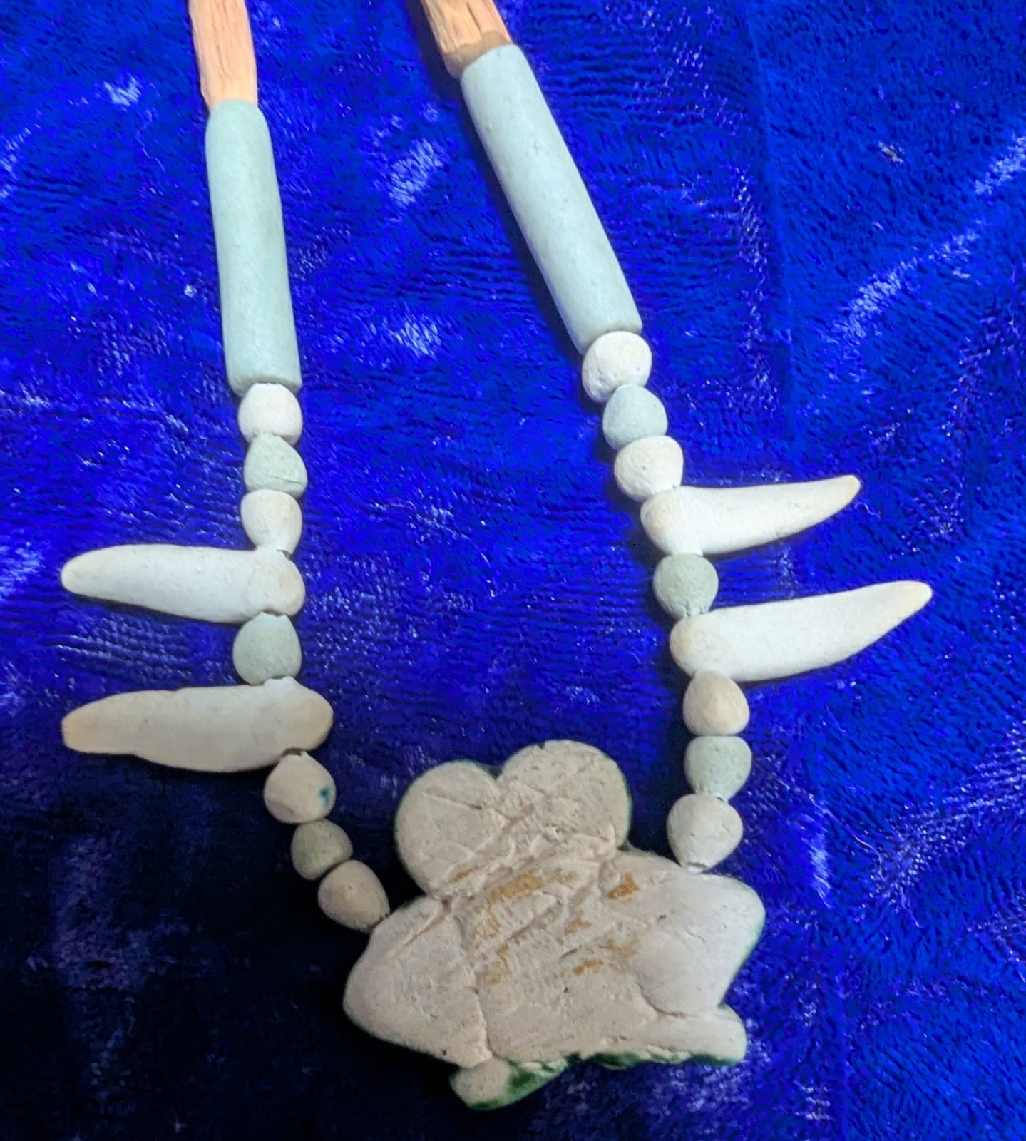 African Wood Giraffe And Bead Hand Made Ceramic Frog Necklaces. Avon Owl Brooch