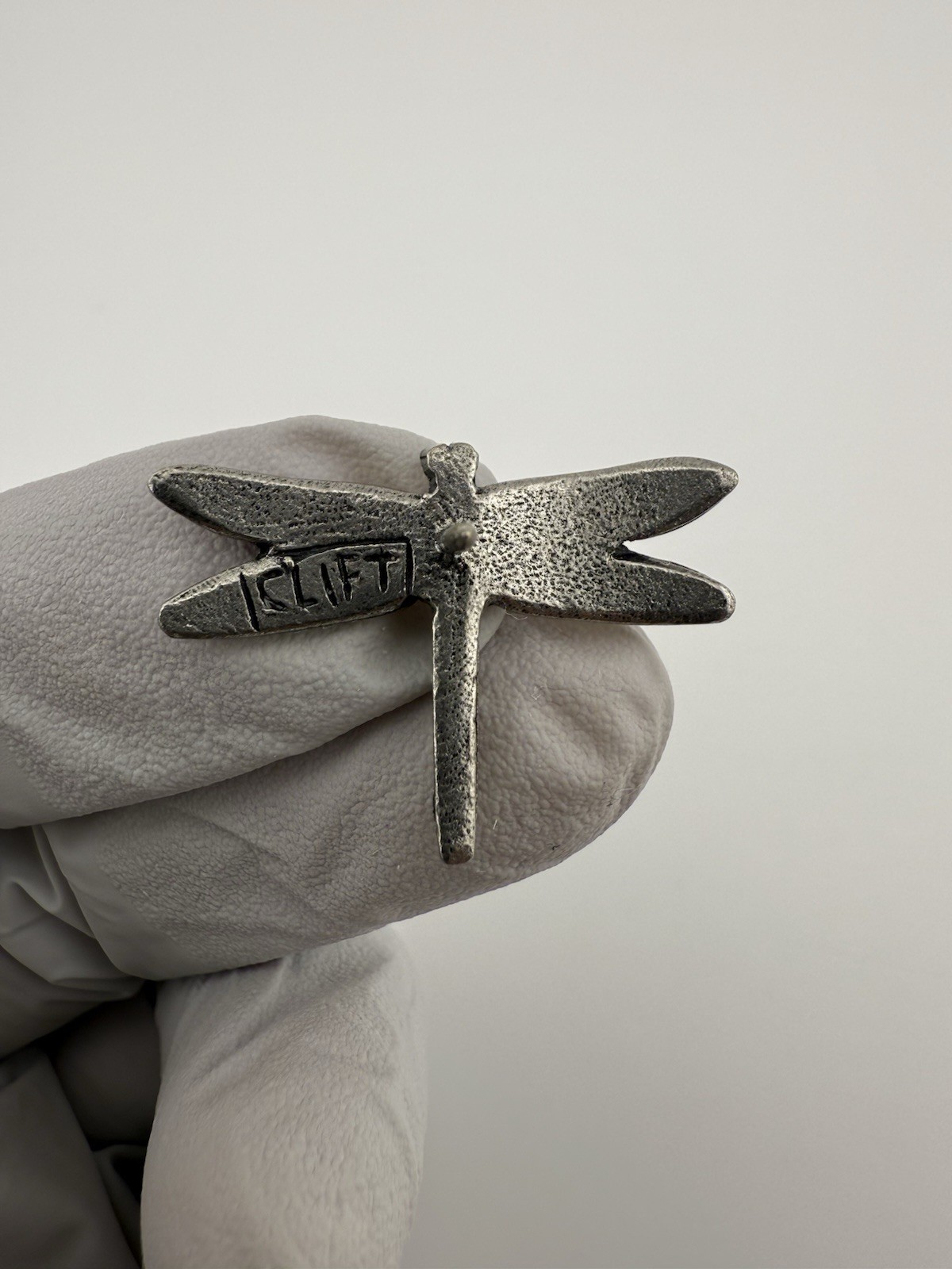 VTG Small Dragon Fly Pewter? Lapel Pin by Clift
