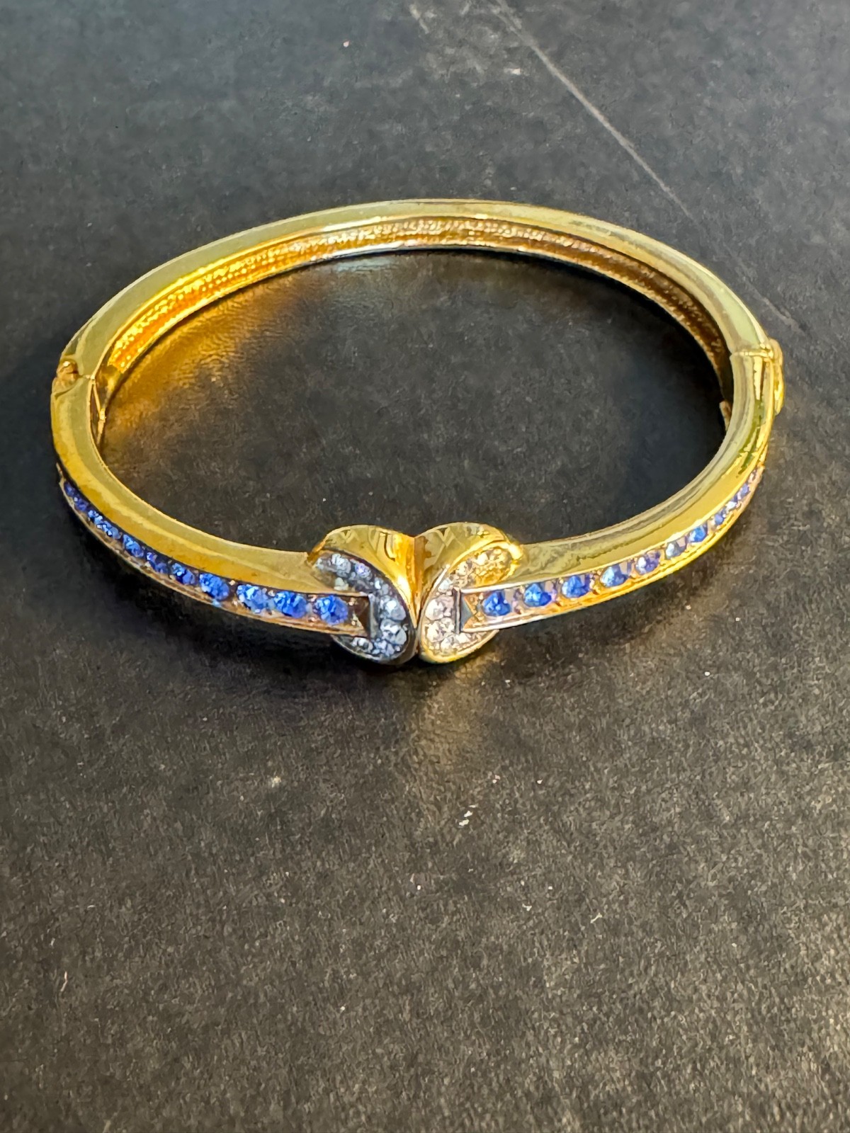 Camrose & Kross Jackie Kennedy Love Knot Bracelet with Blue and White Gemstones