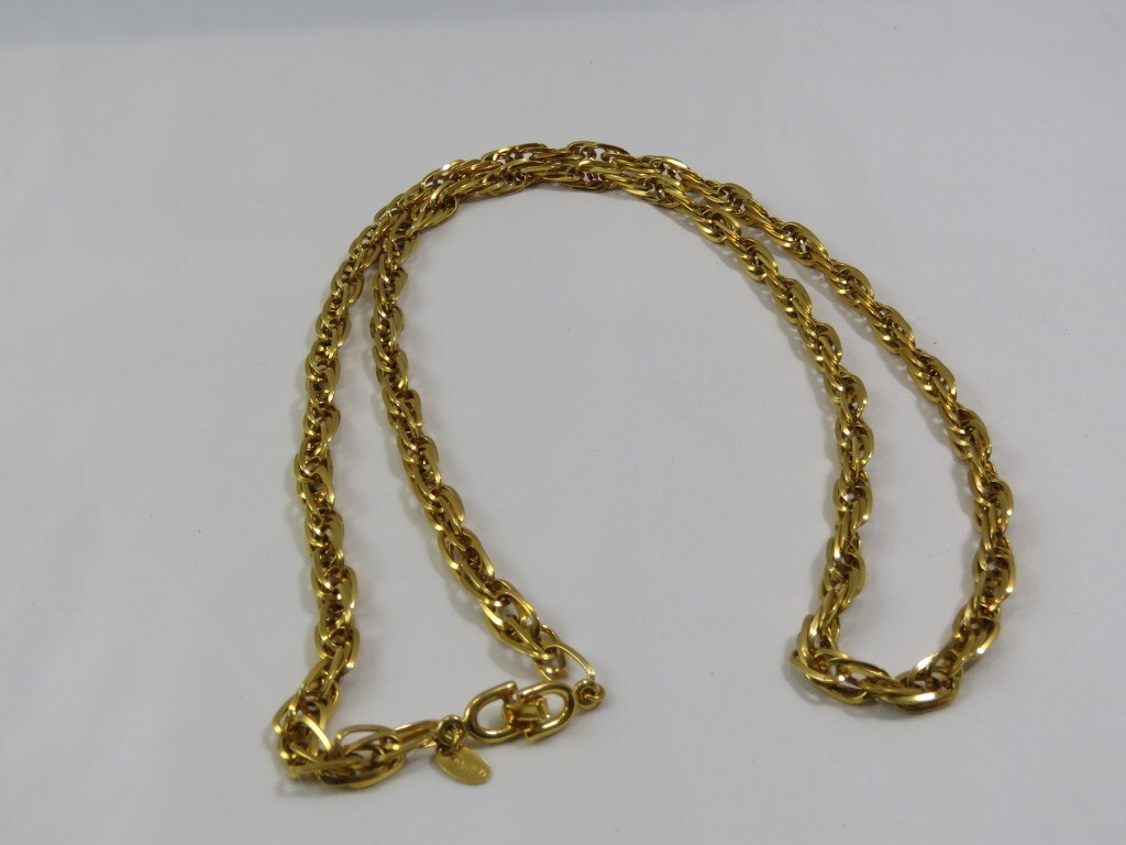 Vintage Roget Gold Tone Long Rope Chain Necklace Versatile Business Casual