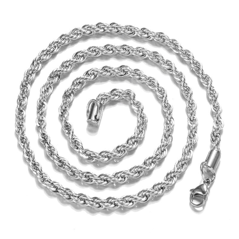 Wholesale 5 PCS 1 Lots 2mm Twist Chain Rope Necklace 16-24 Inch Men Woman
