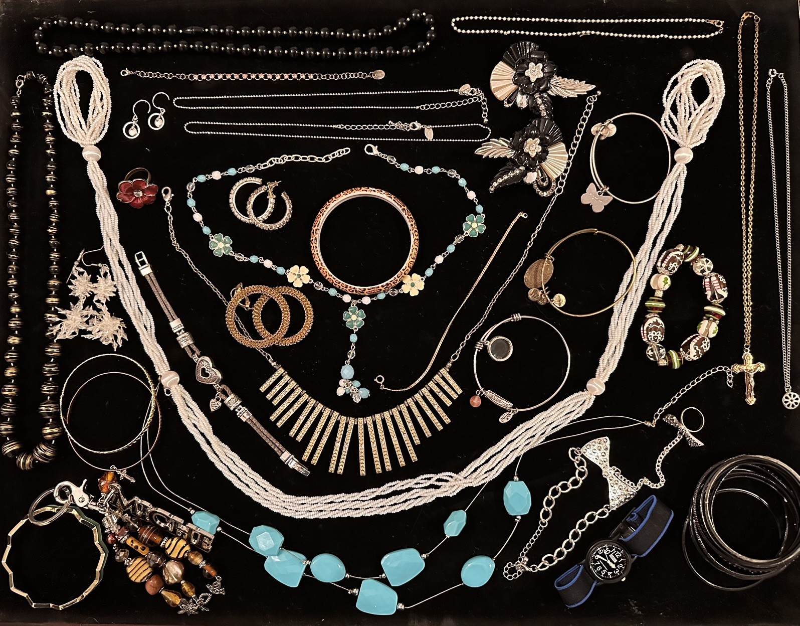 Vintage Costume Jewelry ALL WEARABLE used Lot Some Signed