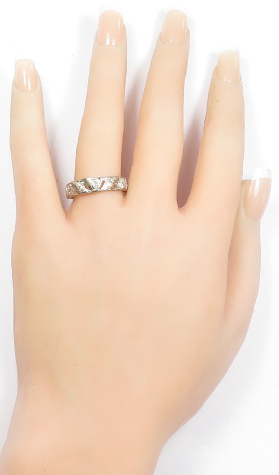Antique Deco Unisex Diamond Eternity Wedding Band Plat Size 8.75 UK-R EGL USA