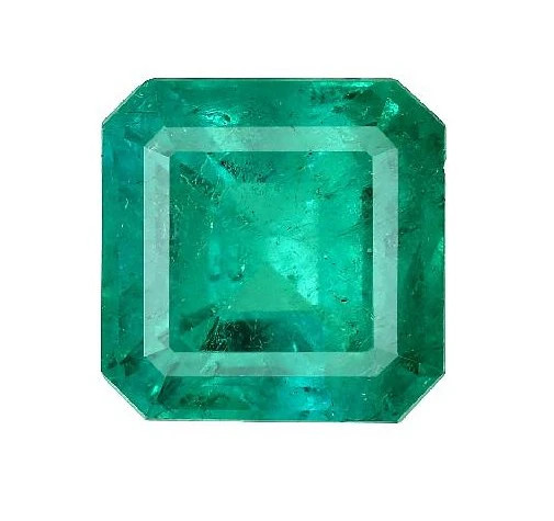 GIA CERTIFIED Colombian Emerald Square Shape Vivid Green 3.28 Carats
