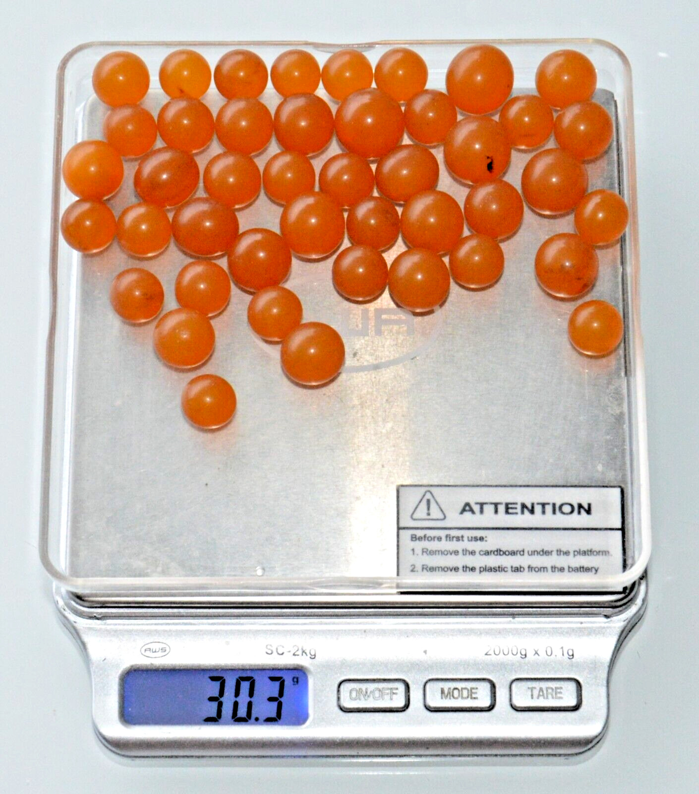 ✅ 30gr RUSSIAN SOVIET BALTIC SEA AMBER BOLLS NECKLACE 老琥珀 BEADS STONE ROCK PIN ☭