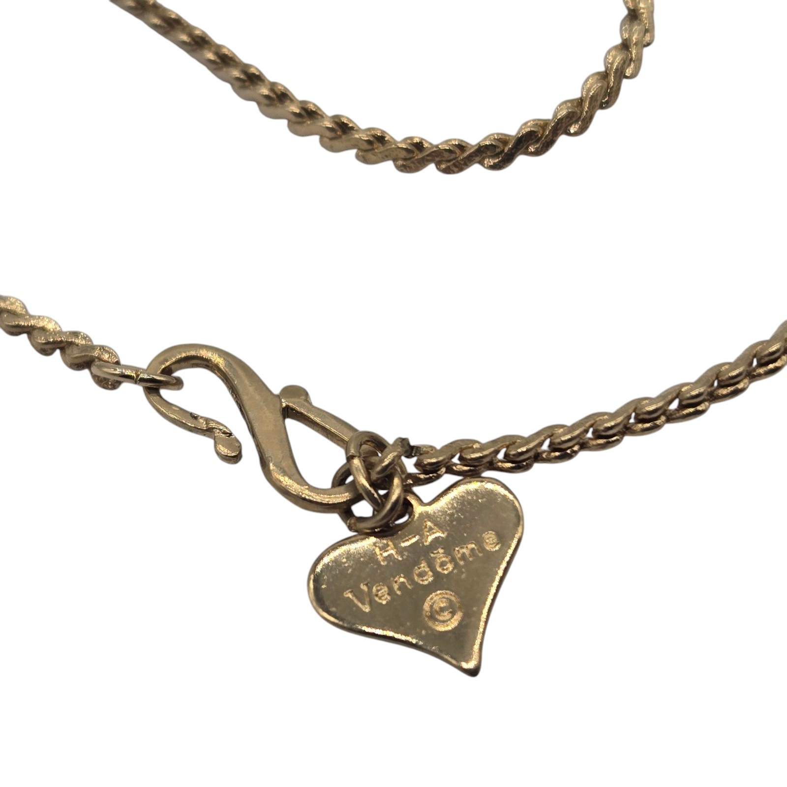 Vintage Signed H – A Vendome Gold Tone Snake Chain Choker Necklace 17″