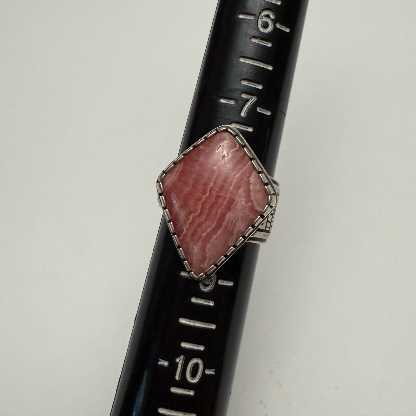 Carolyn Pollack RMT Roderick Tenorio Pink Rhodochrosite Sterling Silver Ring 8