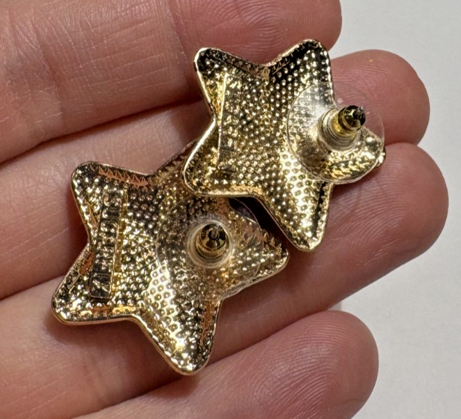NEW Sugarfix America Star USA Blue Red Enamel Cluster Rhinestones Stud Earrings