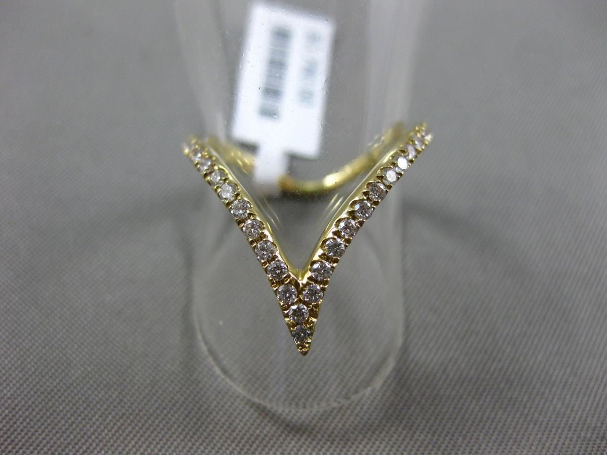 ESTATE LARGE .30CT DIAMOND 18KT YELLOW GOLD 3D V SHAPE BUTTERFLY RING F/G VVS/VS