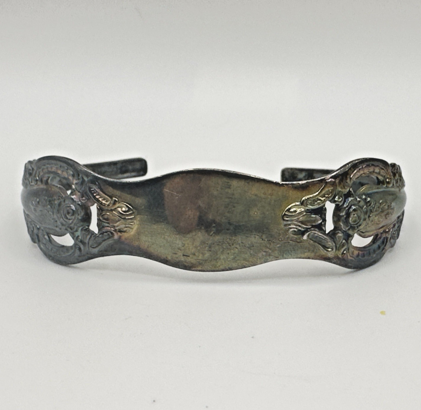 Vintage Oneida Silverplated Flatware Cuff Bracelet Engravable Size 6