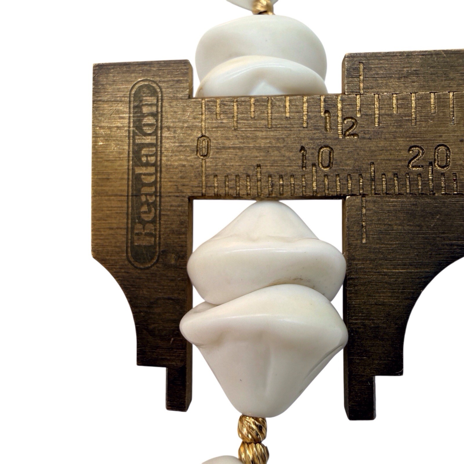 Vintage Haskell Style Choker Necklace Chunky White Molded Lucite Beads 50s 60s 5