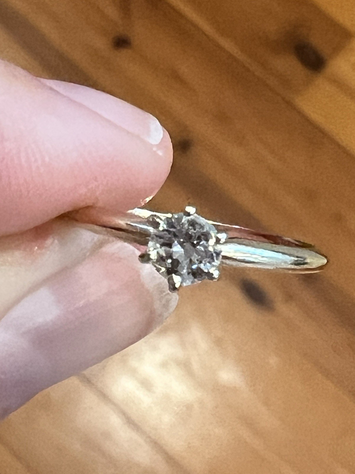 Old European Cut .3 Carat Diamond Ring 14k