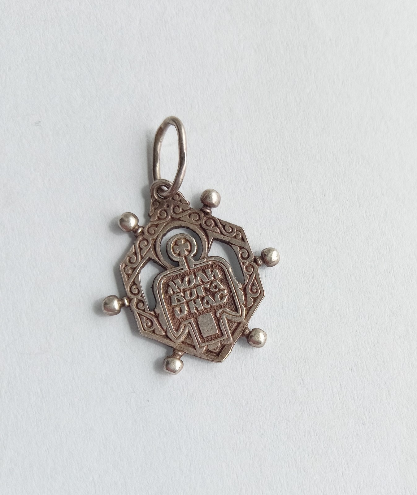 Vintage Beautiful Pendant medallion Angel Sterling Silver 925 Religious Jewelry