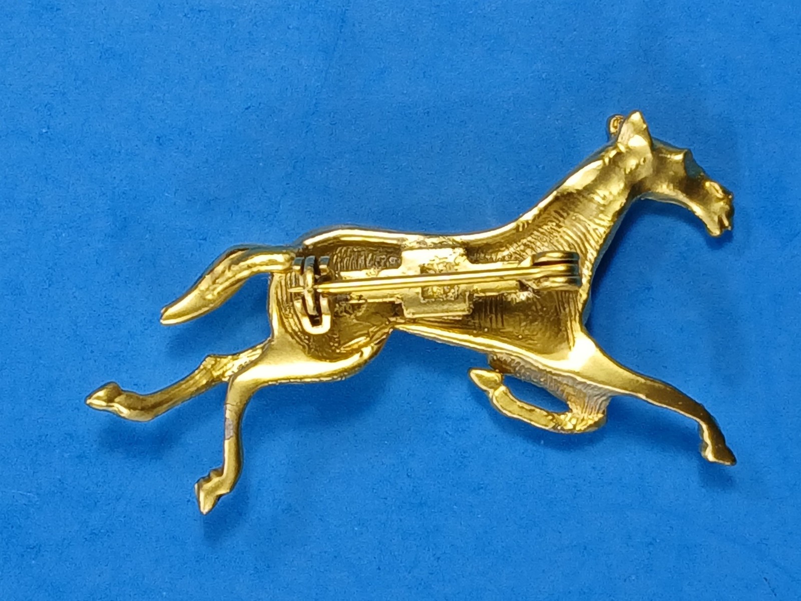 Horse Pins Brooches Running Gallop Brushed Satin Finish 2” Stallion LOT OF THREE