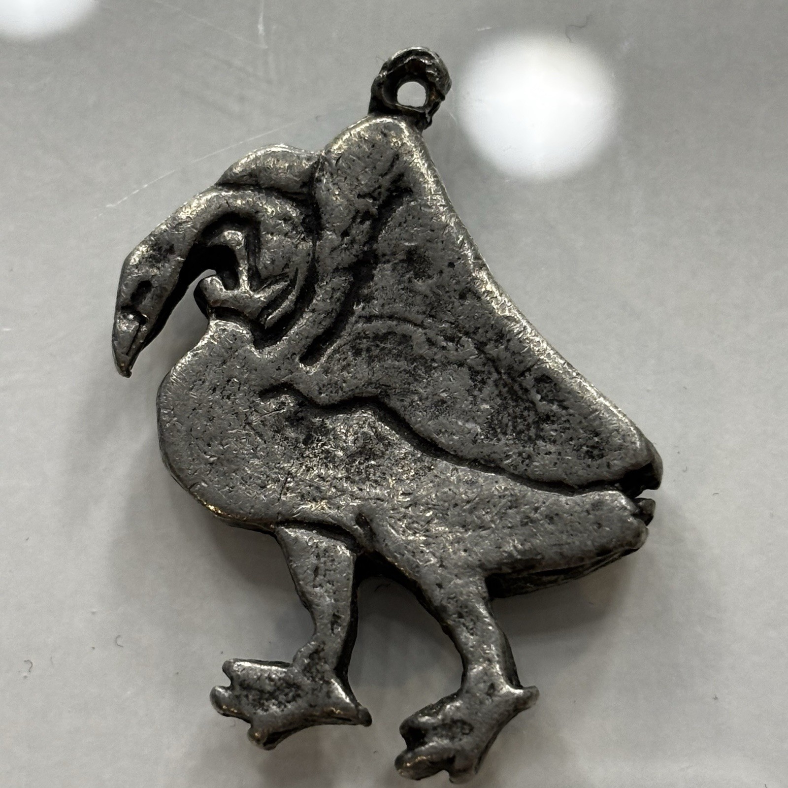 Vintage Buckingham Pewter Swan Pendant – Old Gaol Buckinghamshire England 90s