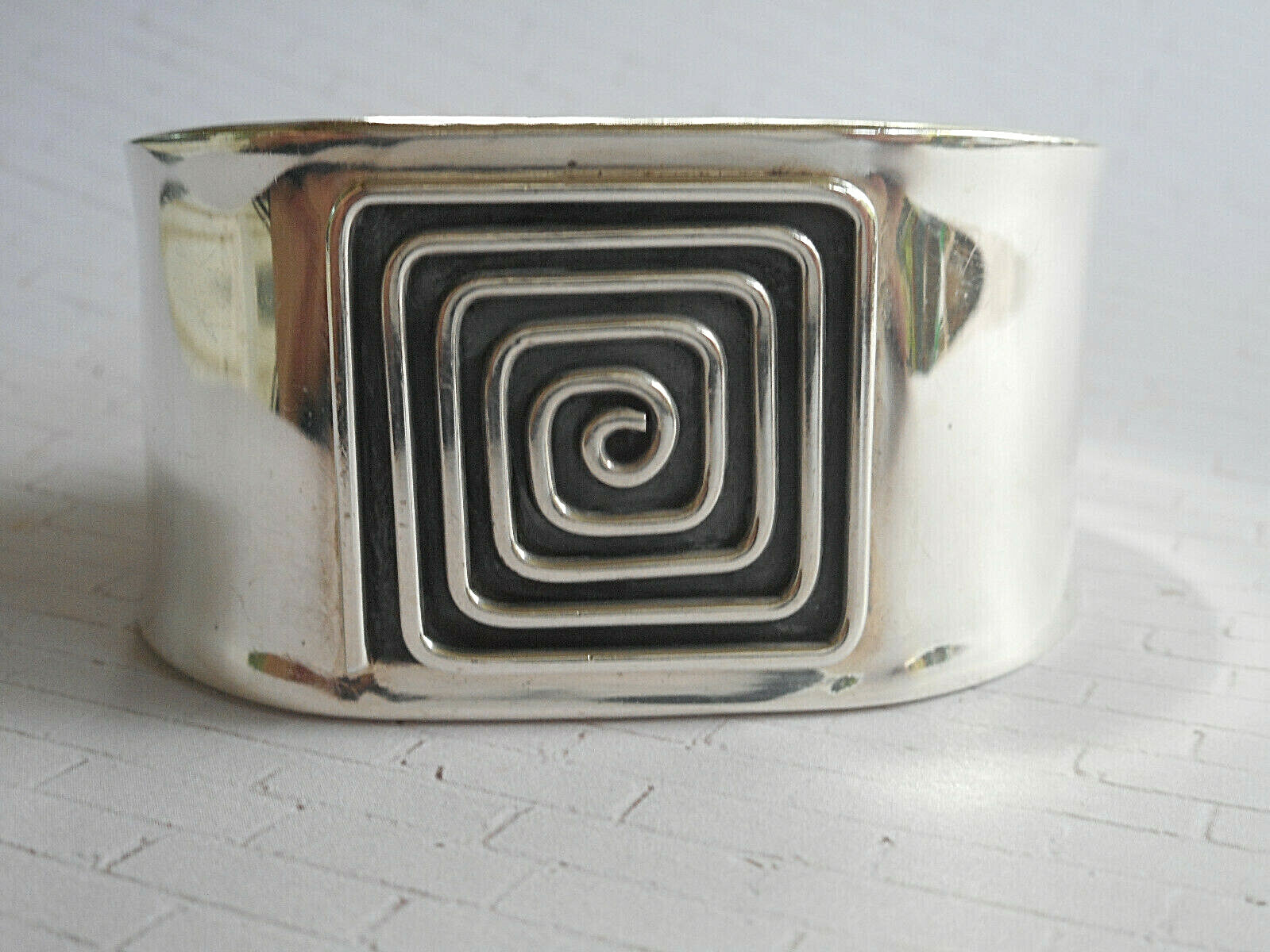 Vintage Sterling Silver Dominique Dinouart DDD Mexico Cuff Bracelet 4011CD