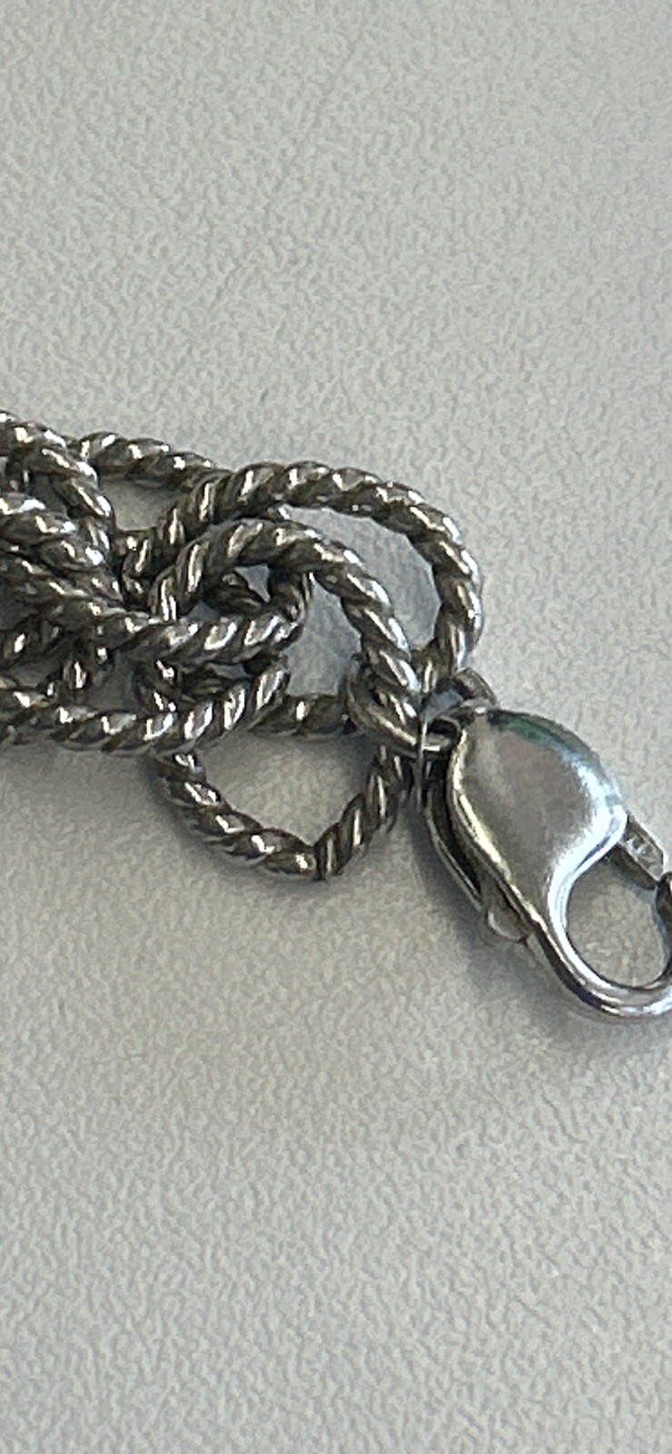 925 Sterling Silver Vintage Twisted Double Rolo Link Chain Necklace Choker
