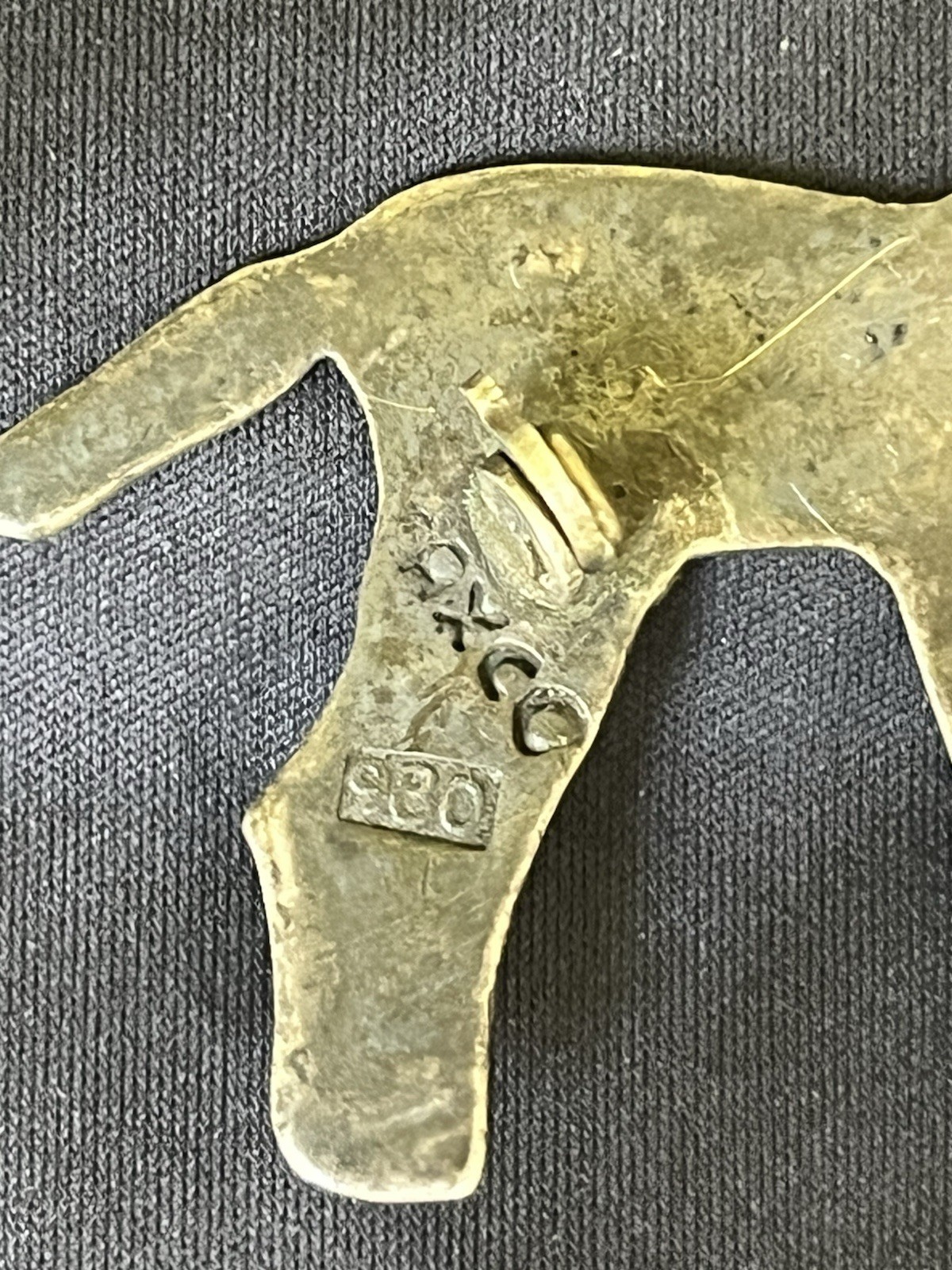 Antique Taxco 980 Silver Donkey/Burro Brooch Pin, Signed
