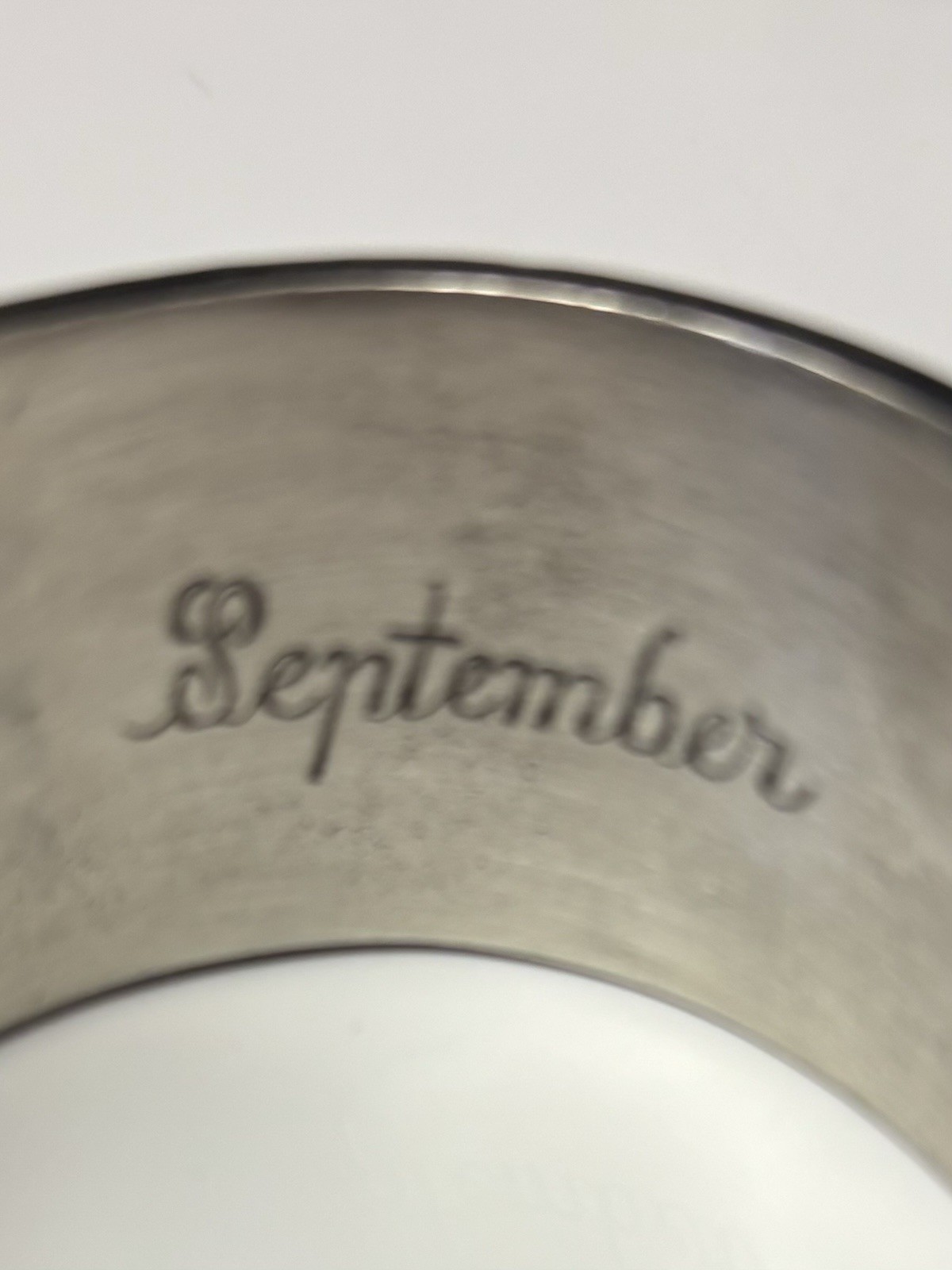 VTG Salisbury Pewter Cuff September Bracelet Flower Floral Engraved Hippie Boho