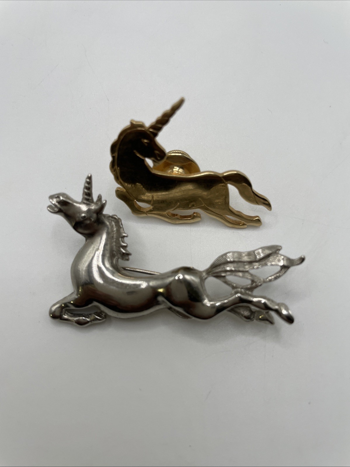 Vintage Unicorn Brooch And Unicorn Avon Pin
