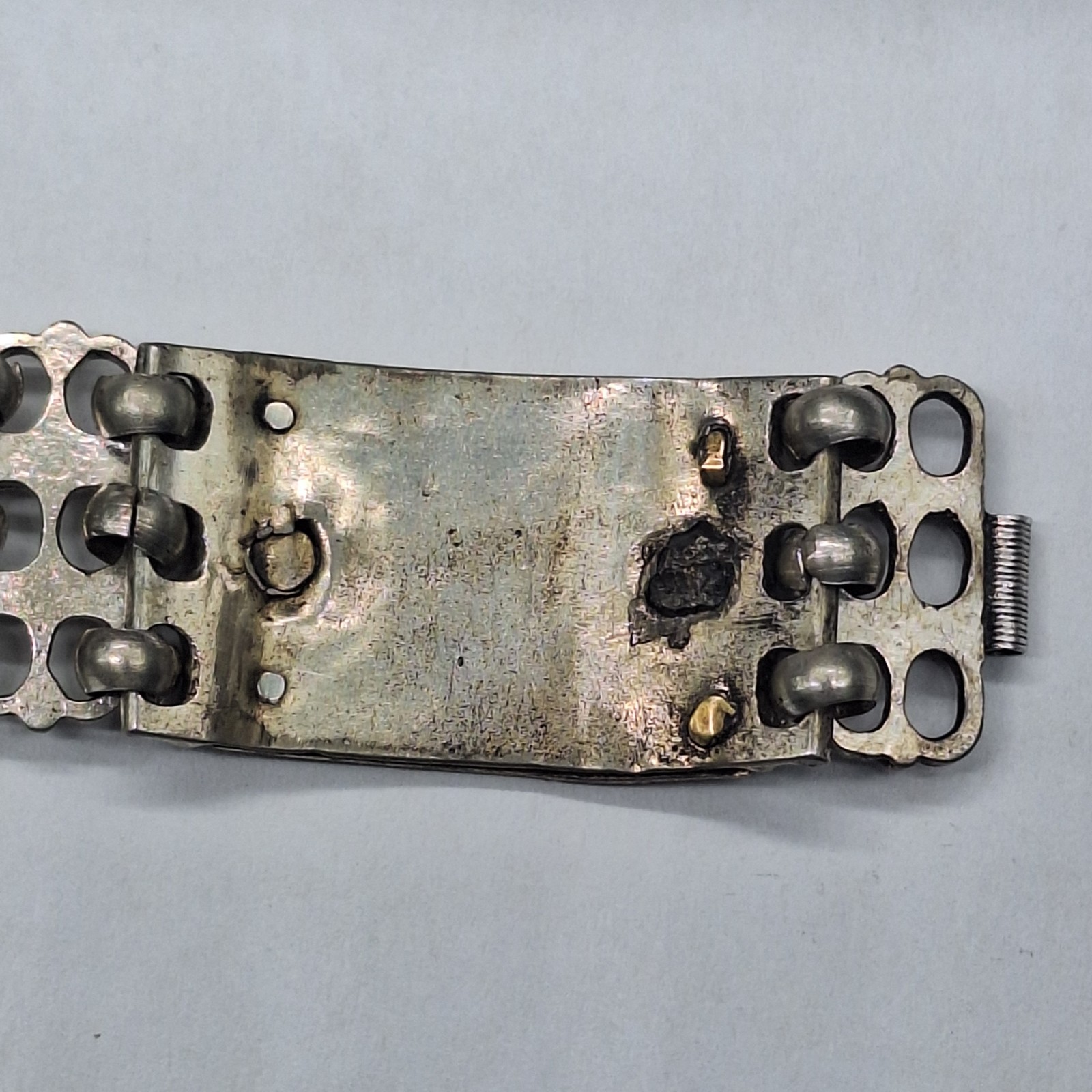 1942 WWII Operation Torch Casablanca Morocco Riveted Mixed Metal Gold Bracelet