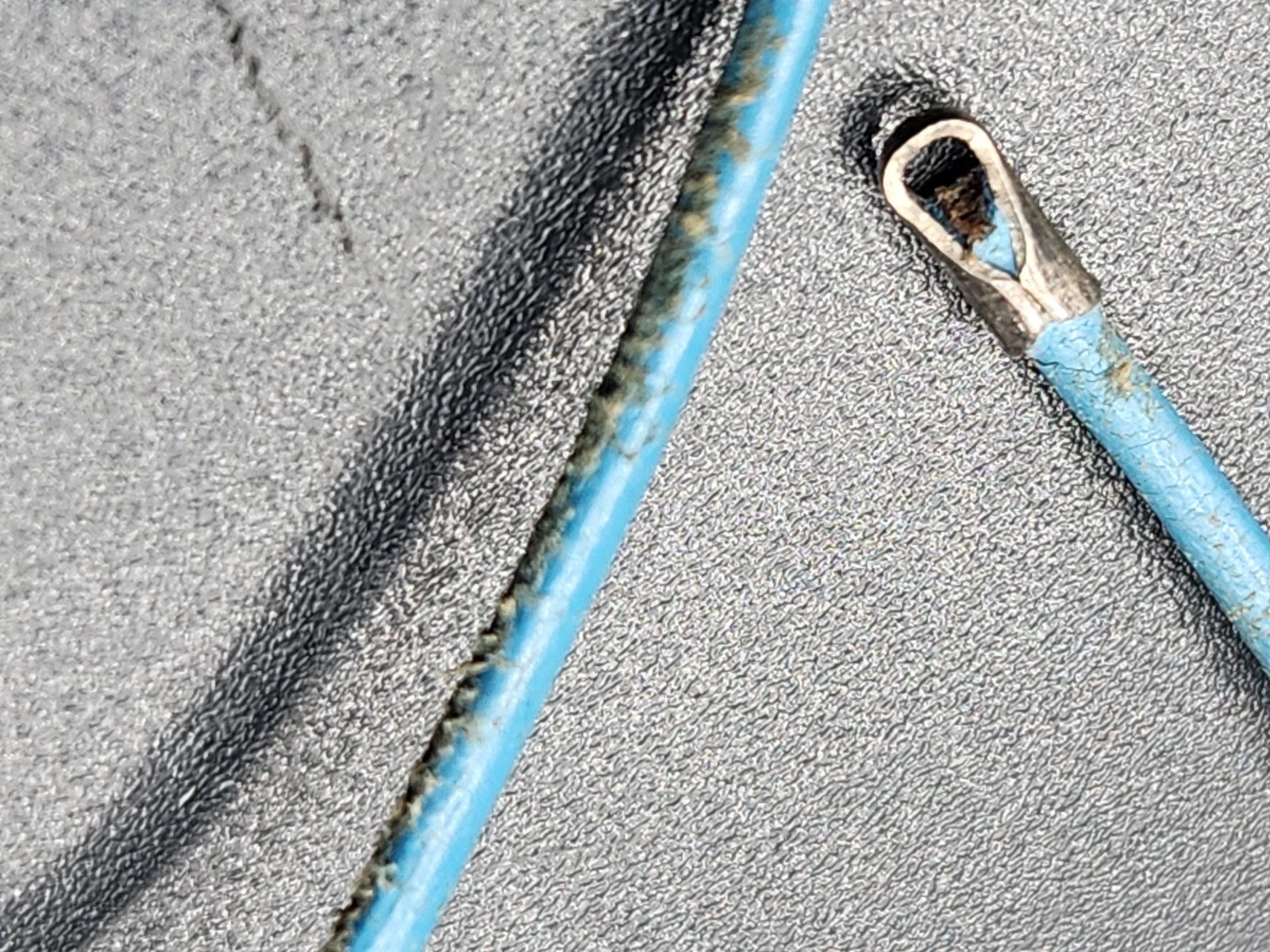 Boulder Opal Pendant Blue Cord Necklace