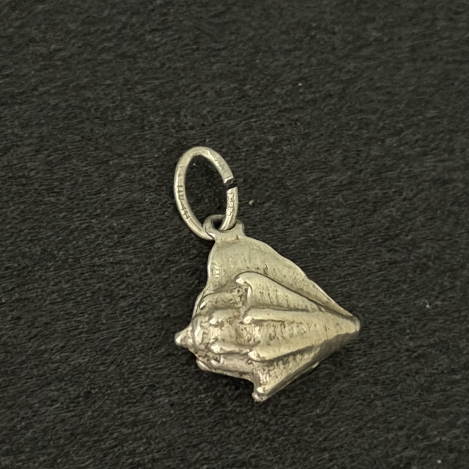 Vintage Sterling Silver Conch Shell Charm Pendant