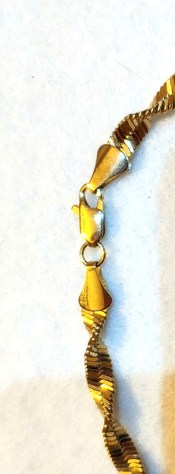 Vintage – Necklace – Yellow Gold Tone 20 in Long Chain – With Lobster Claw Clasp