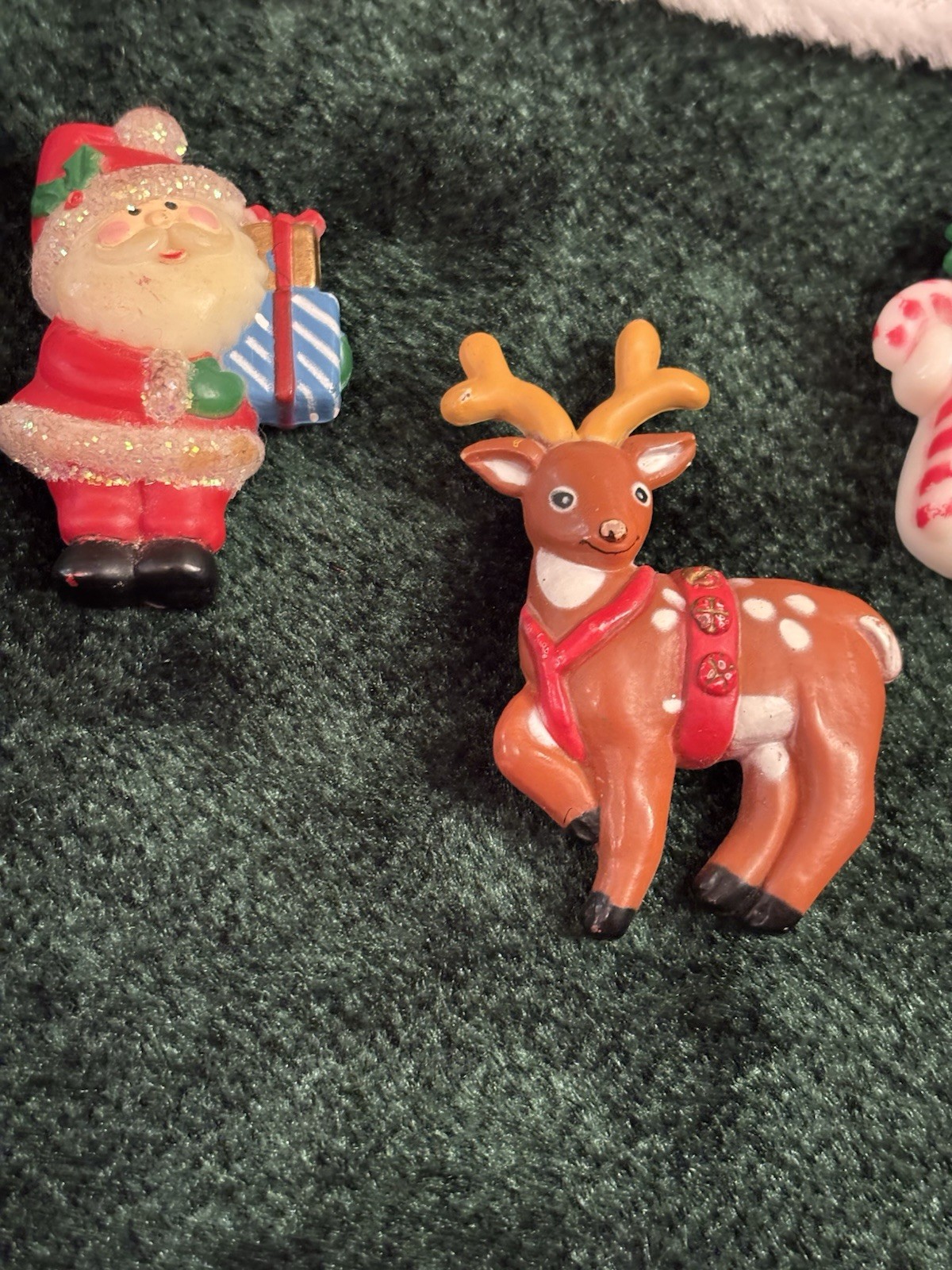 Vtg Collection Of 9 Christmas Pin/Brooches Gold Plate Enamel Fun World Plastic