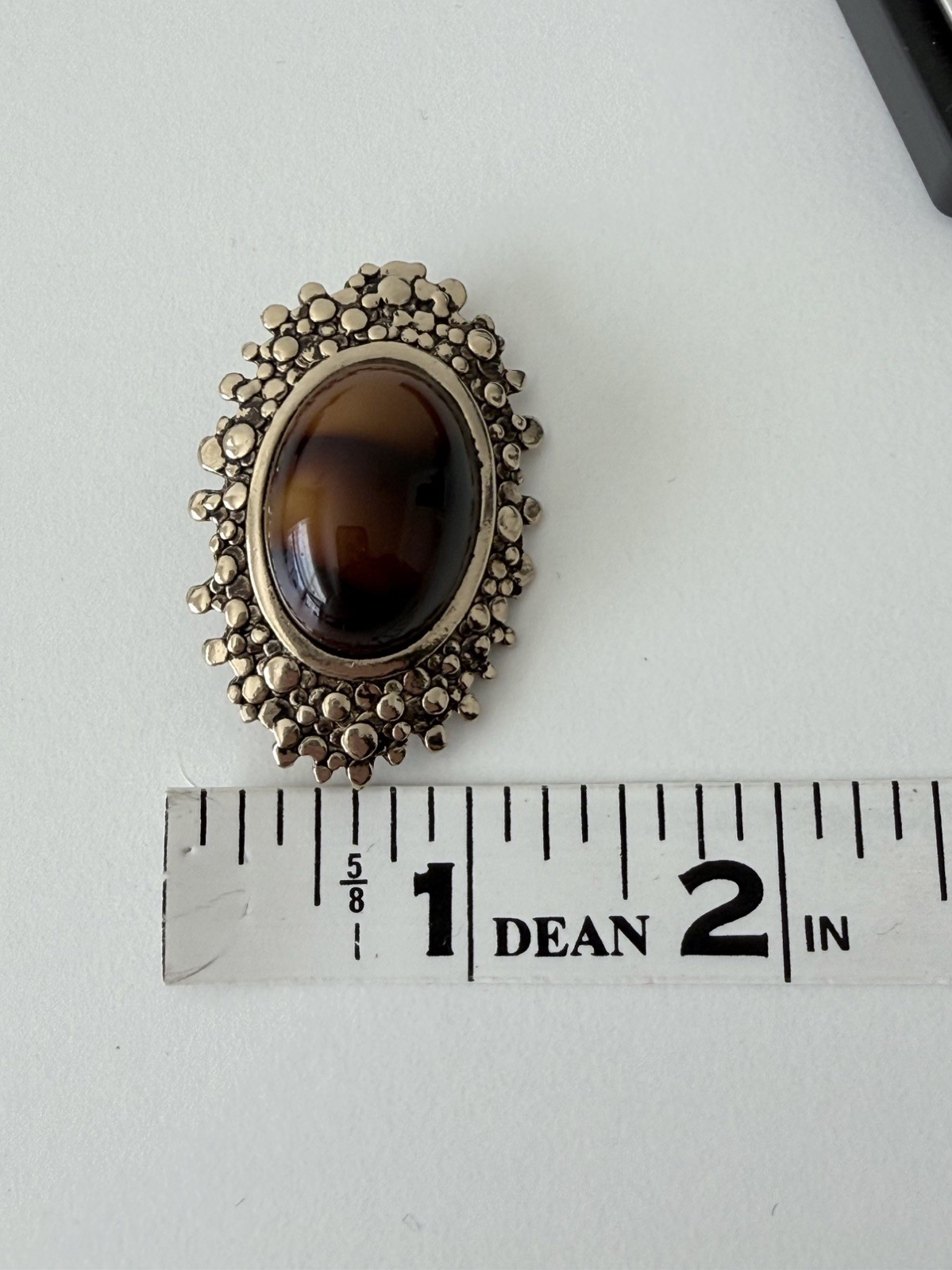 Vintage 1971 Sarah Coventry Canada “Amber Glo” Brutalist Brooch