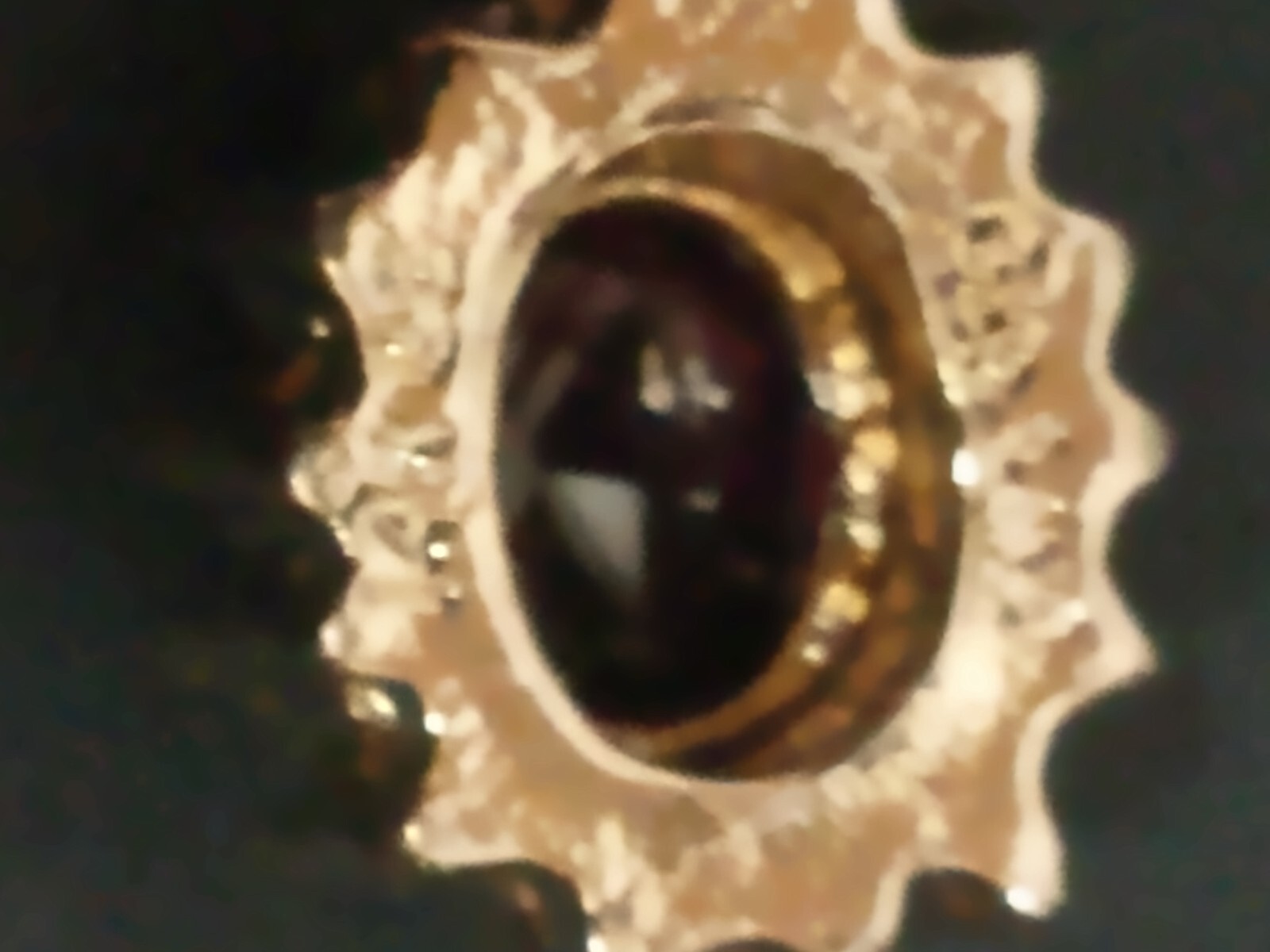 Lindenwold Fine Jewelers NECKLACE 14K Gold Electroplated Red Gemstone CZ PENDANT