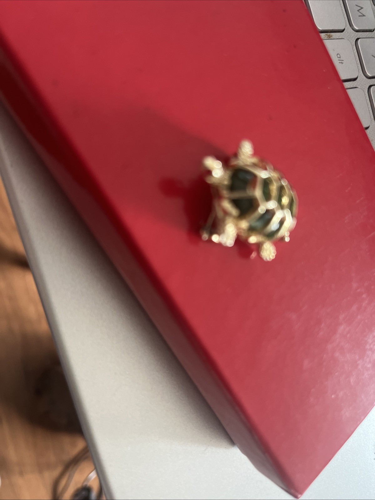 Golden Jade Turtle Pin