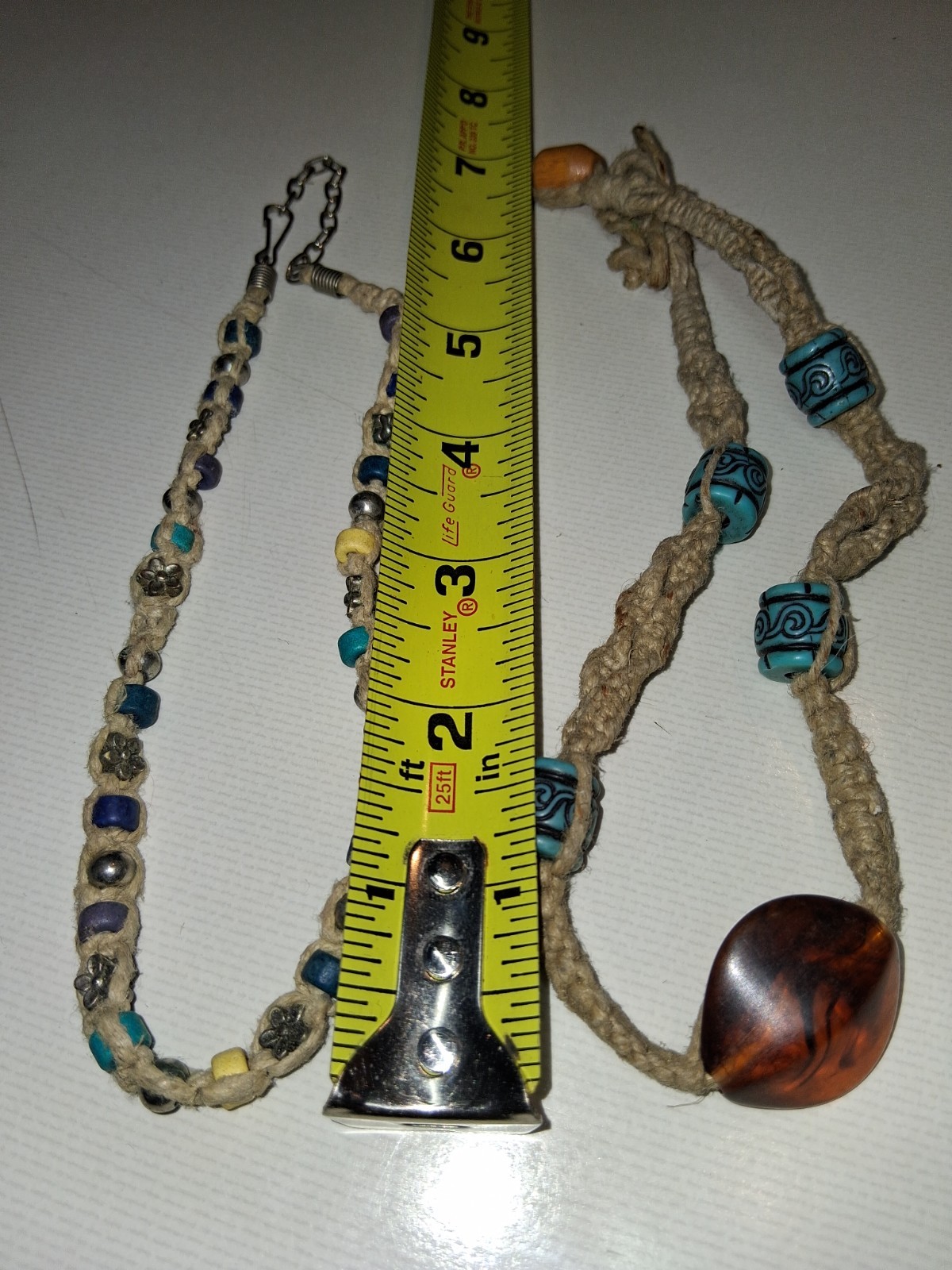 vintage trade bead natural hemp chokers