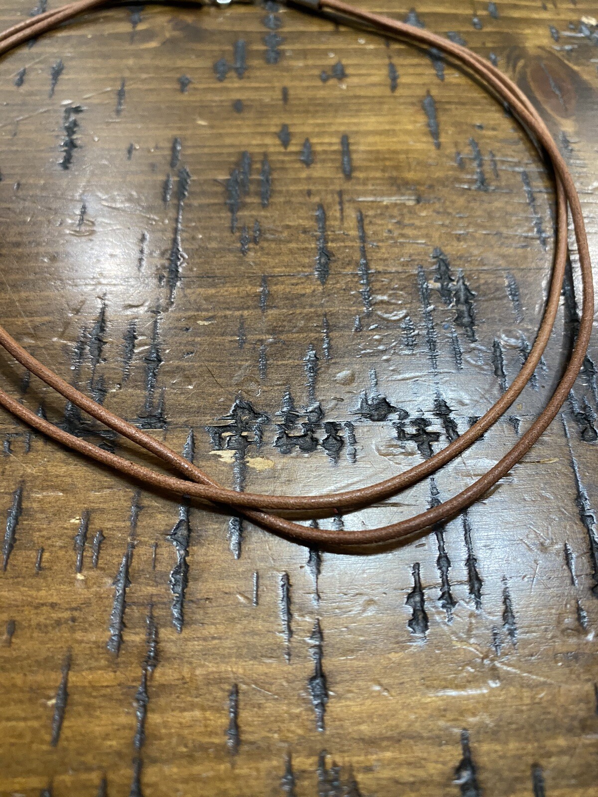SILPADA VINTAGE STERLING .925 LAYERED BROWN LEATHER CORD NECKLACE C330A