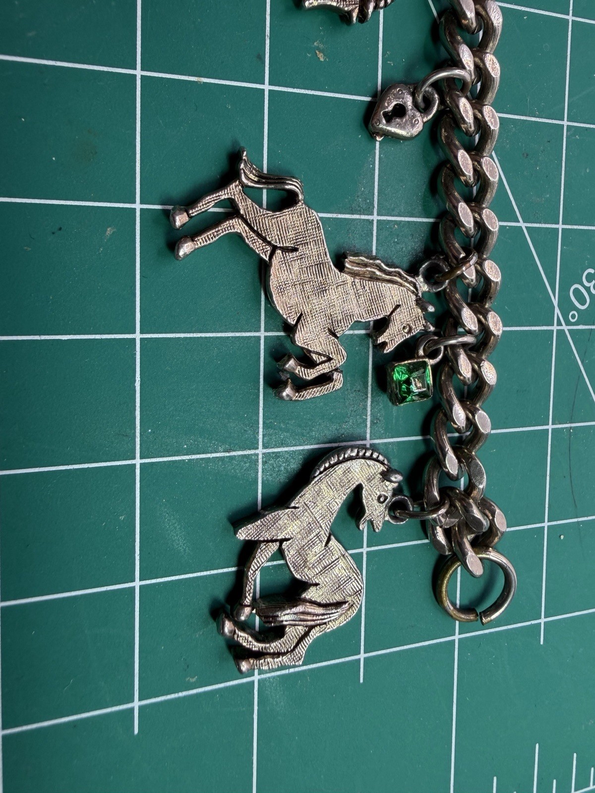 VTG Charm Bracelet Equestrian Lovers Horse One Lame