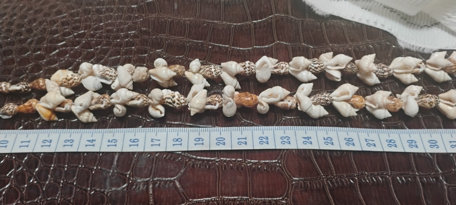 Vintage Boho Natural Small Conch Sea Shell Necklace 36” LONG! Quality Handmade