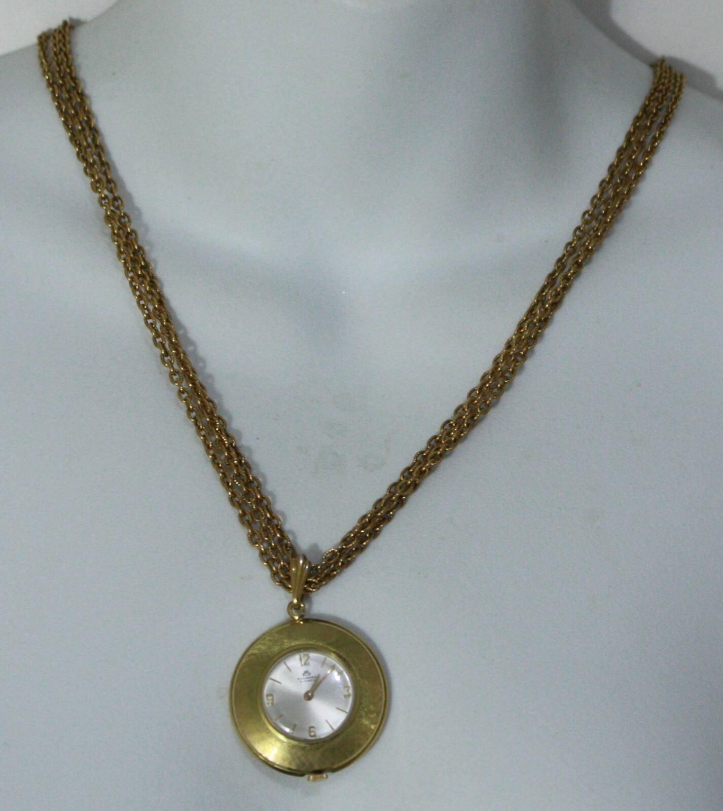 BUCHERER Swiss 15 Jewels Manual Wind Watch Pendant Runs & Multi-strand Necklace