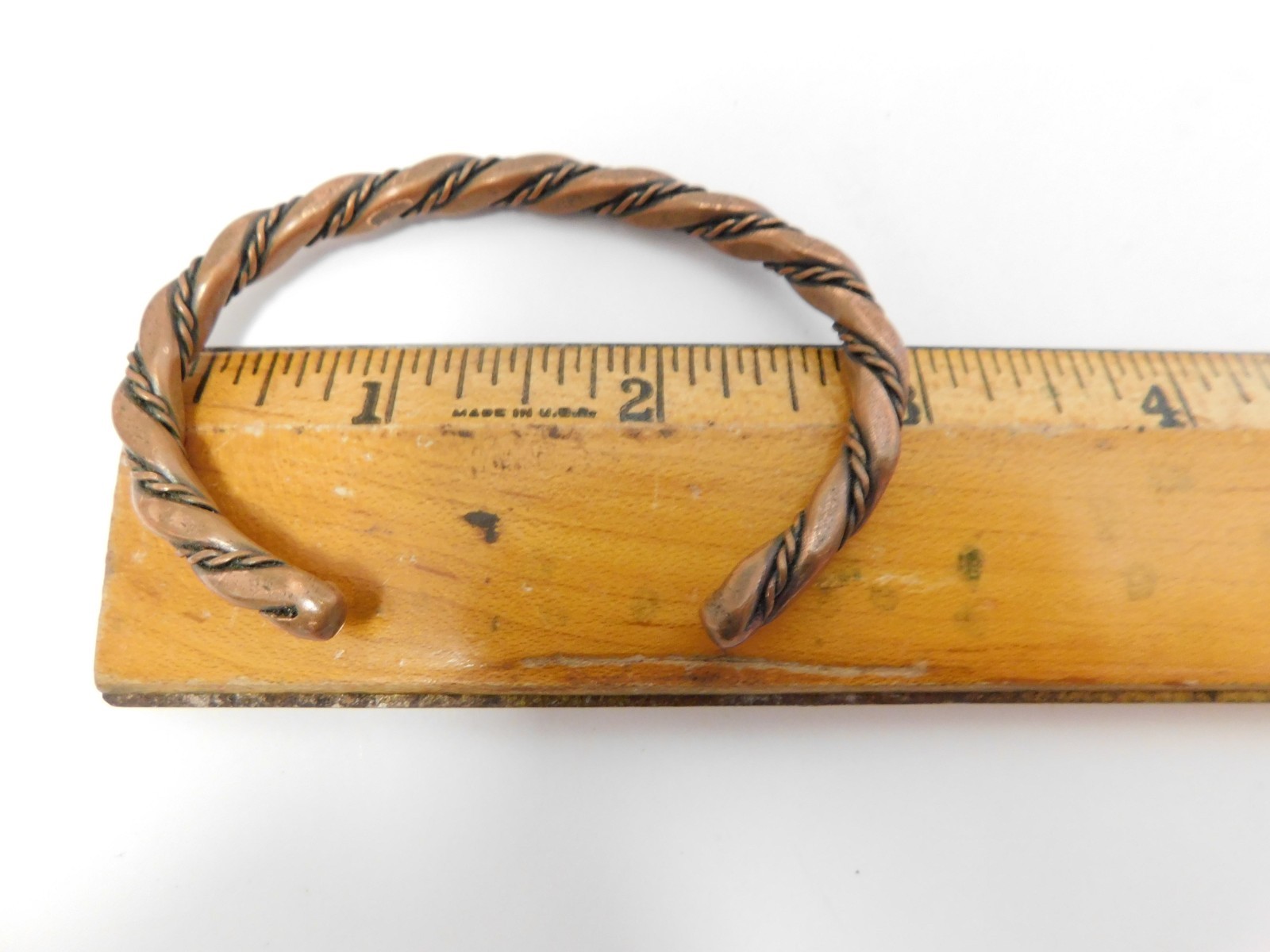 Vintage South Western Twisted Copper Cuff Bracelet