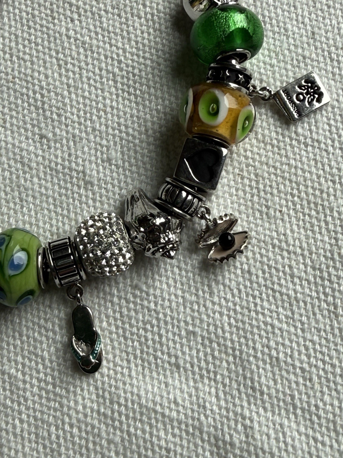 Travel Cruise Ship Souvenir Charm Bracelet 7 1/2 Inches