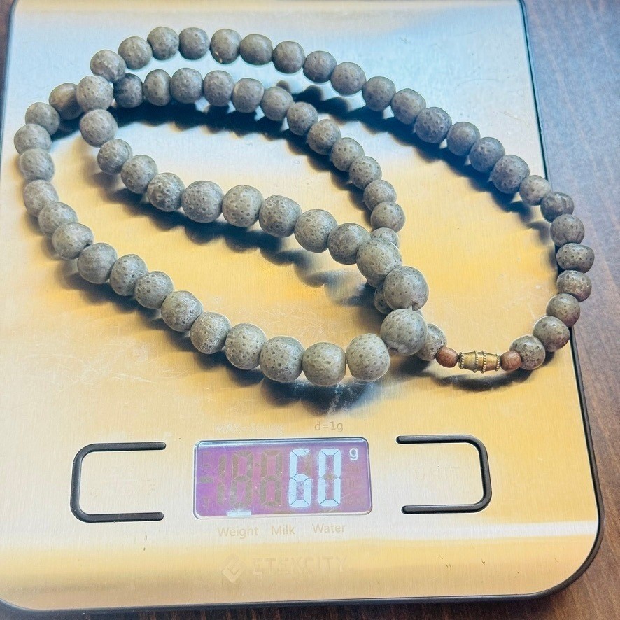 VTG Blue Sponge Coral Necklace Genuine Natural beaded Graduated Beaded 28g 22″