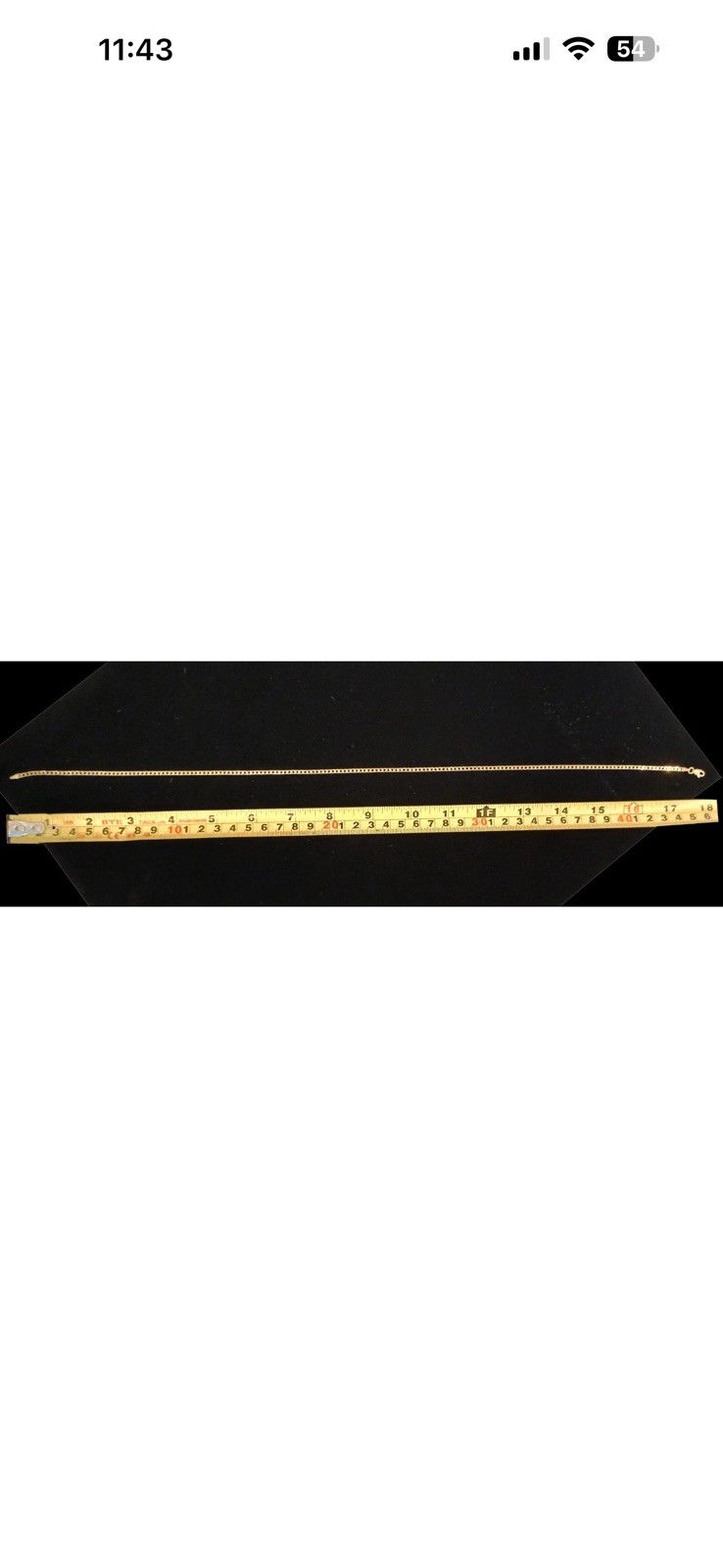 Vintage TISSOR 750 (18K) Gold 18″ 7-Gram Lobster Claw Clasp Cuban Chain Necklace
