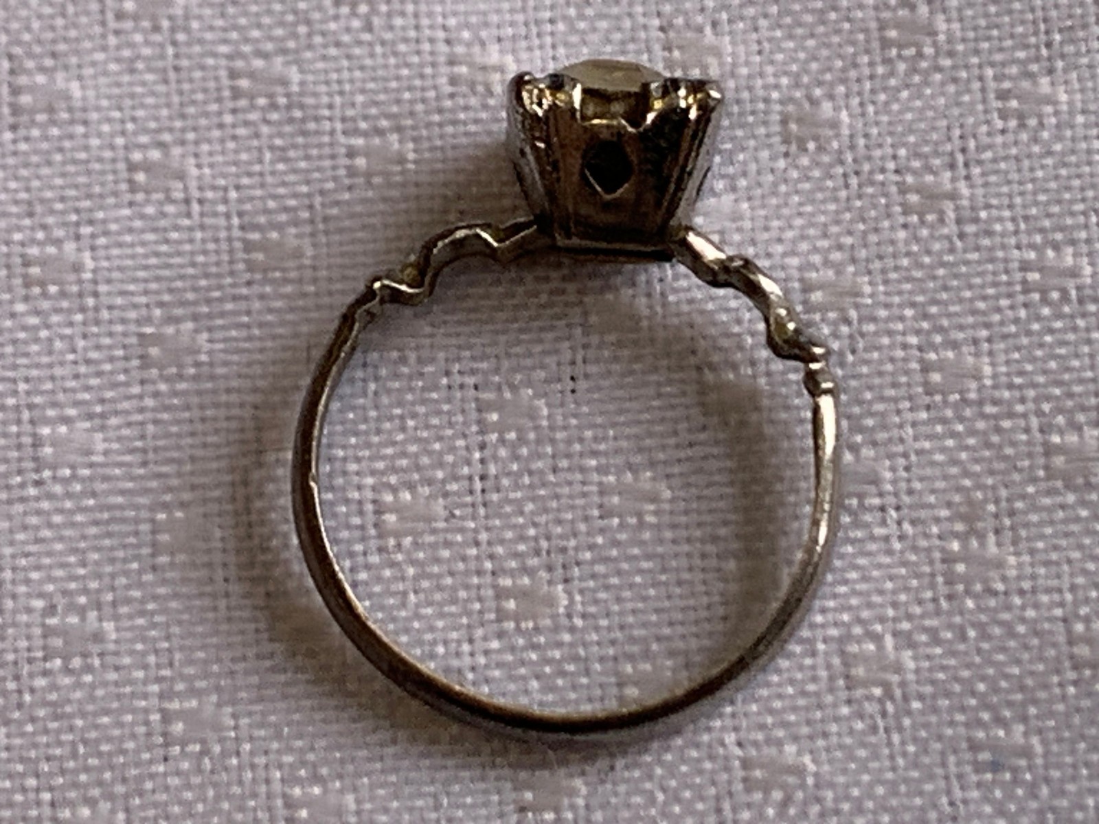 Vtg Sterling Silver Childs Ring 1g Fine Jewelry Size 1.75 Tinted Stone *READ*