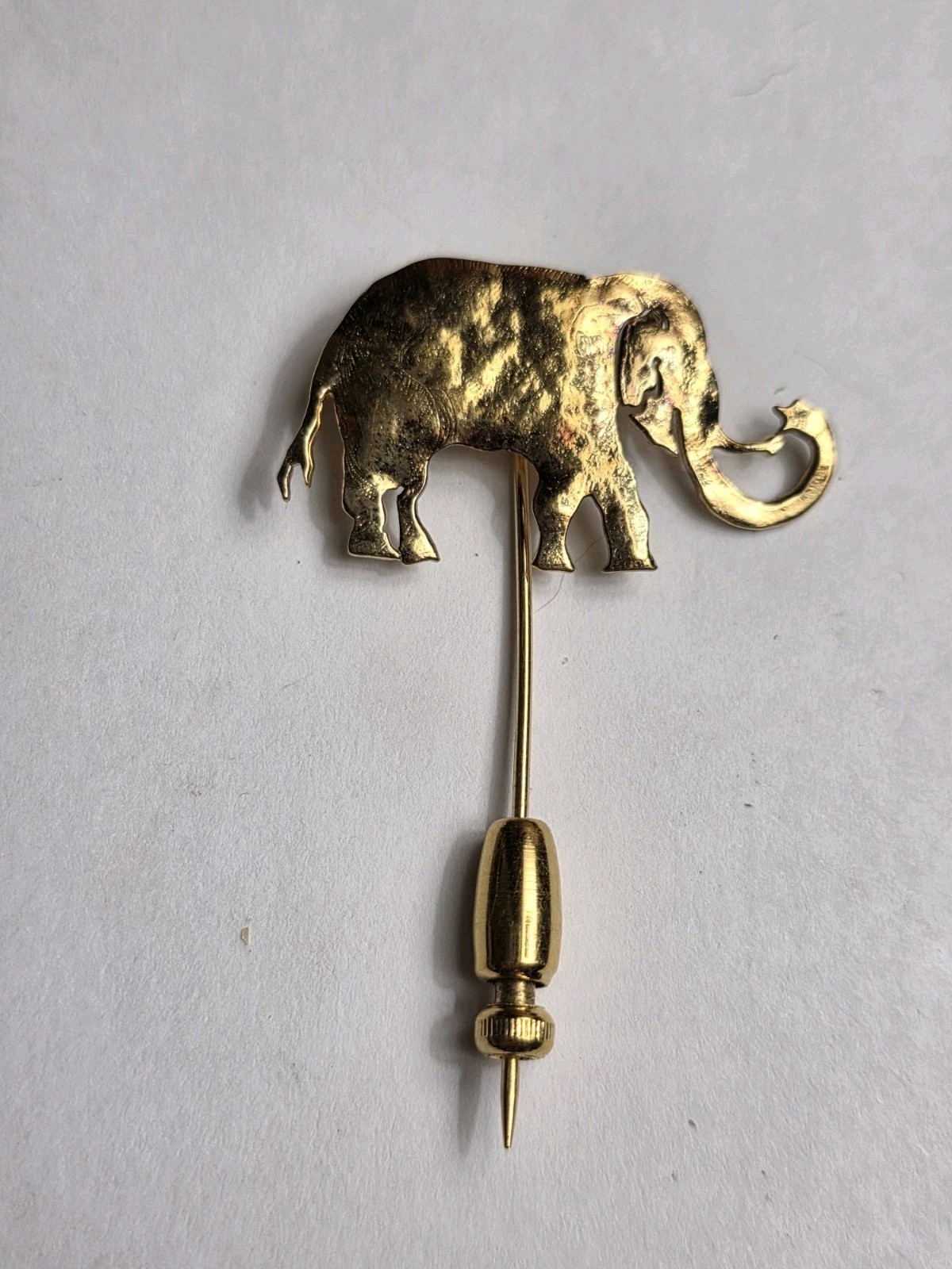 Sterling Gold Wash Elephant Stick pin