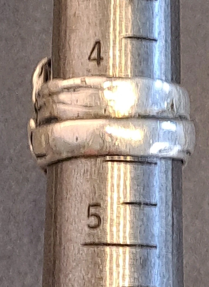 MODERNIST BRUTALIST Sterling Silver DOMED Sculptural Wide Tapered Band Ring 4.25