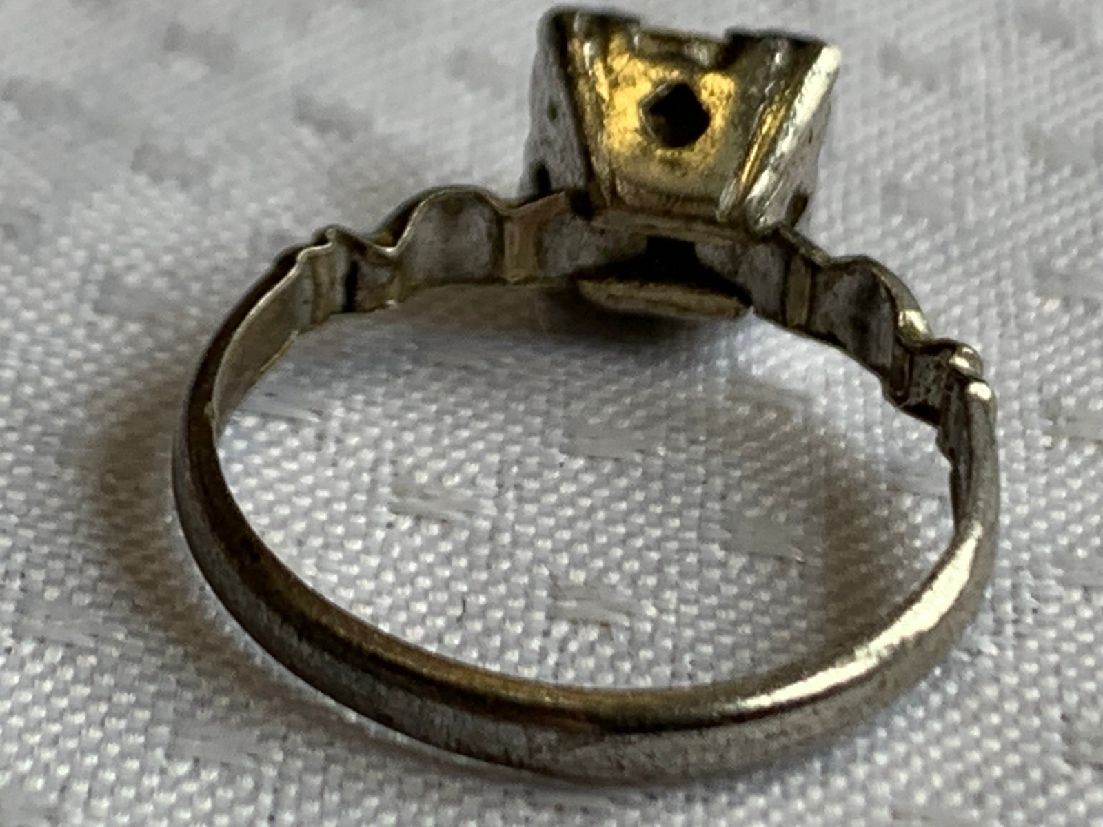 Vtg Sterling Silver Childs Ring 1g Fine Jewelry Size 1.75 Tinted Stone *READ*