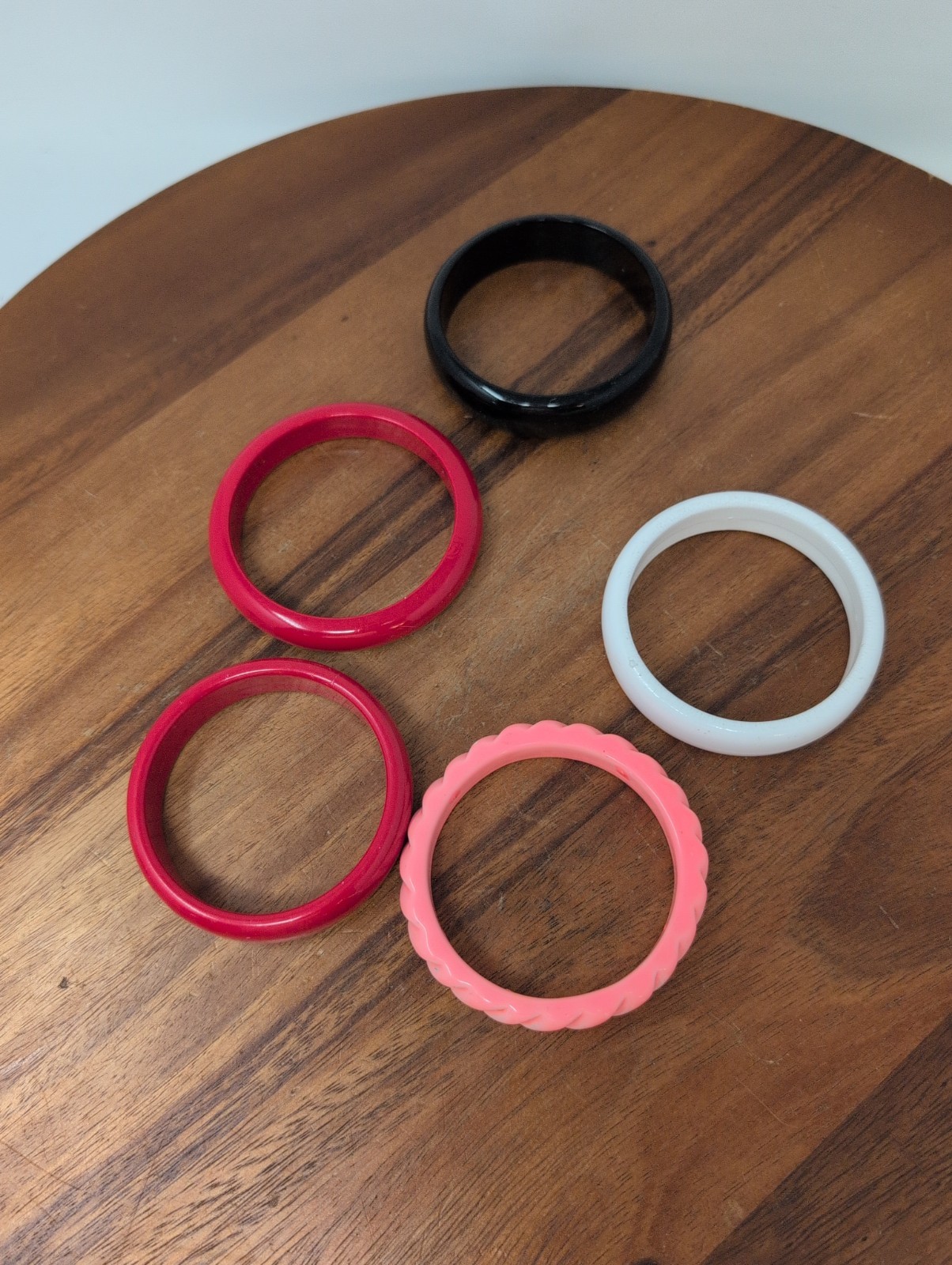 Lot Of Vintage Plastic Jewelry Six Necklaces And Five Bangles